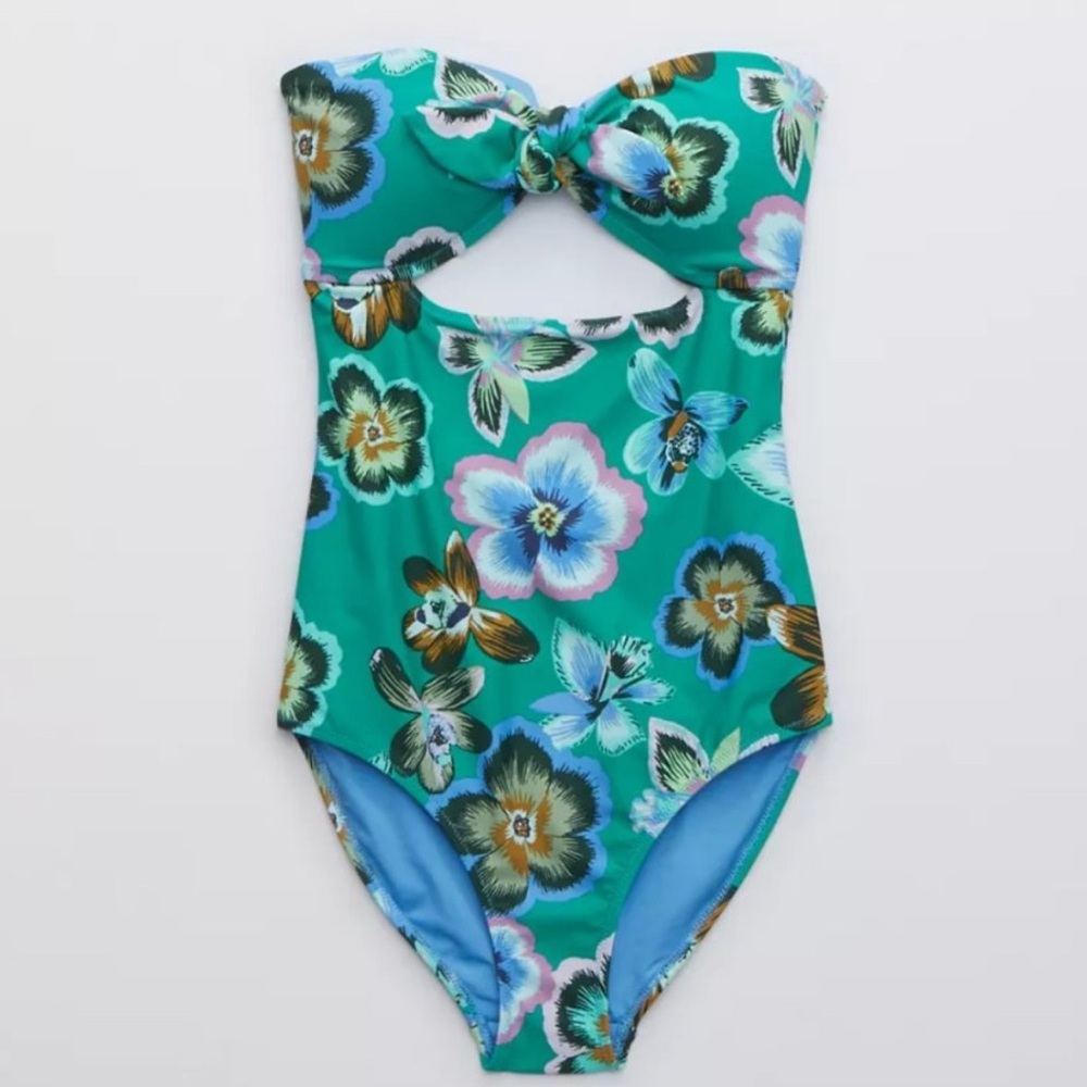 Aerie Floral One-Piece Swimsuit